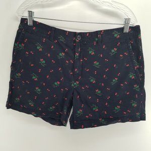 Banana Republic Blue cherry print shorts size 12
